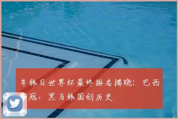 年韩日世界杯最终排名揭晓：巴西夺冠，黑马韩国创历史